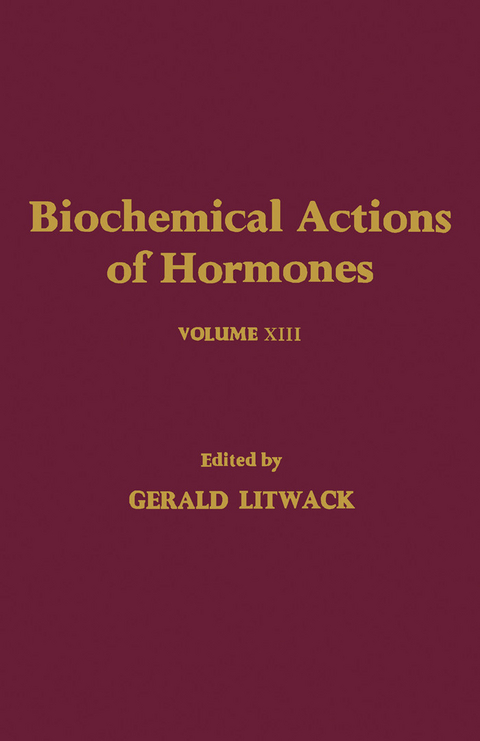 Biochemical Actions of Hormones V13 - 