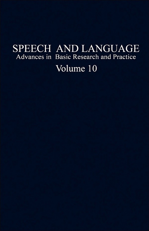 Speech and Language - 