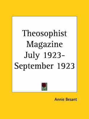 Theosophist Magazine (July 1923-September 1923) - 