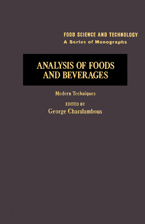 Analysis of Foods and Beverages - 