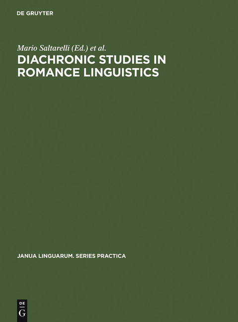 Diachronic Studies in Romance Linguistics - 