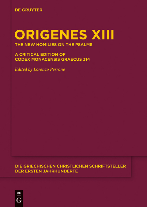 Die neuen Psalmenhomilien -  Origenes