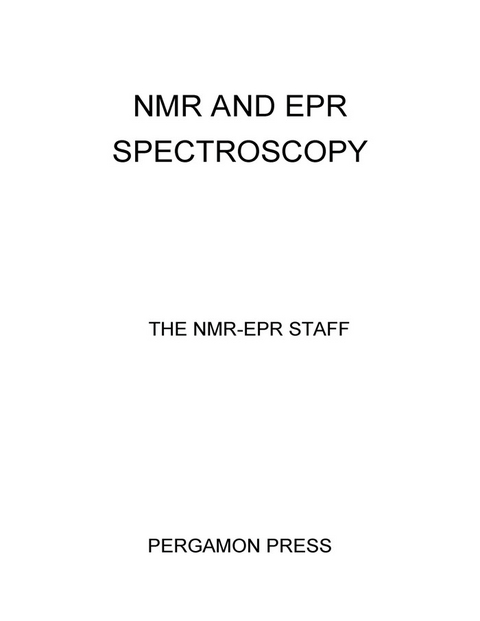 NMR and EPR Spectroscopy -  Sam Stuart