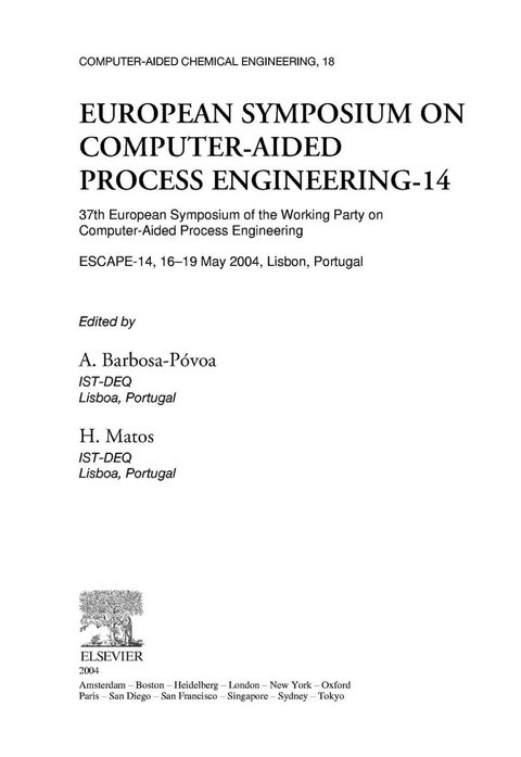 European Symposium on Computer Aided Process Engineering - 14 - 