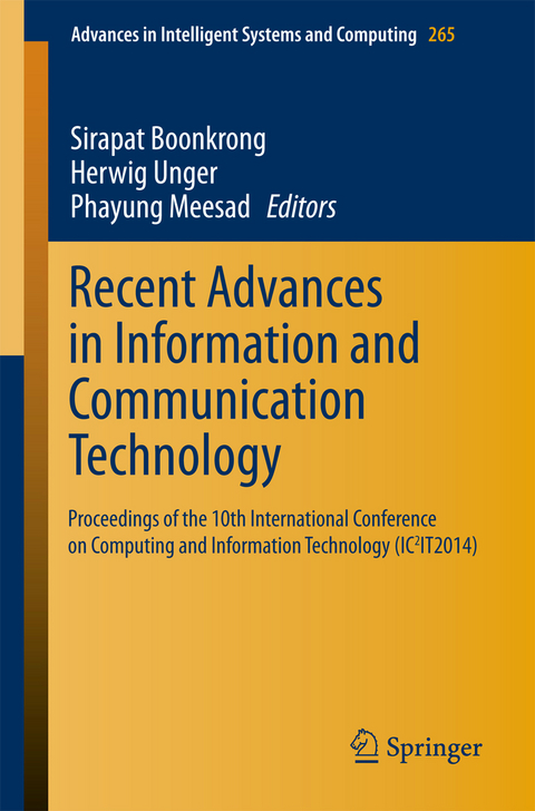 Recent Advances in Information and Communication Technology - 