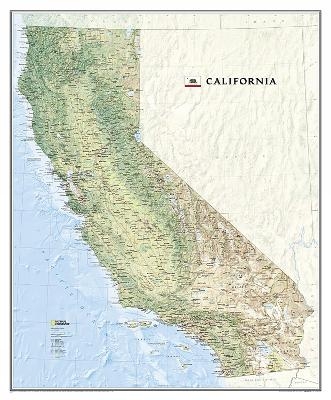 California, Tubed - National Geographic Maps