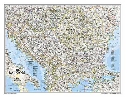 The Balkans Classic Flat - National Geographic Maps