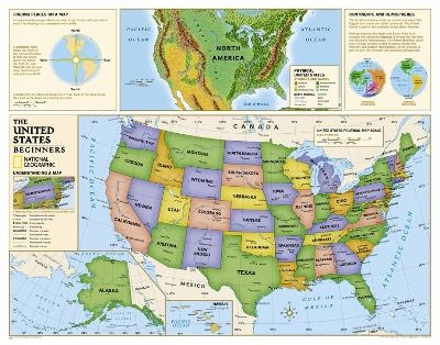 Kids Beginners USA Education (grades K-3) Flat - National Geographic Maps