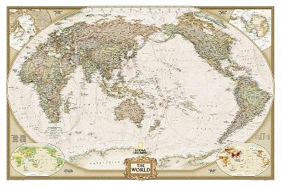 World Executive, Pacific Centered Flat - National Geographic Maps