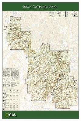 Zion National Park Flat - National Geographic Maps