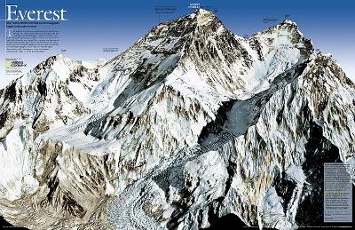 Mount Everest 50th Anniversary, 2 Sided, Tubed - National Geographic Maps