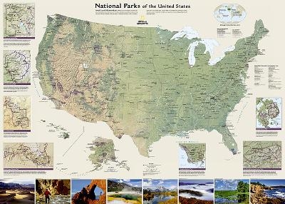 United States National Parks, Laminated - National Geographic Maps