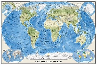 World Physical, Laminated - National Geographic Maps