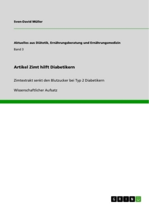 Artikel Zimt hilft Diabetikern - Sven-David MÃ¼ller