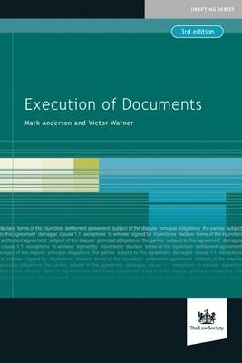 Execution of Documents - Mark Anderson, Warner Victor