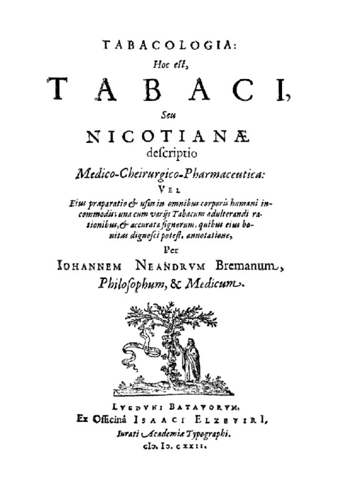 Tabacologia -  Johann Neander