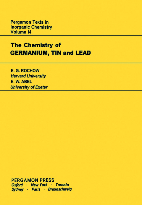Chemistry of Germanium -  E. W. Abel,  E. G. Rochow