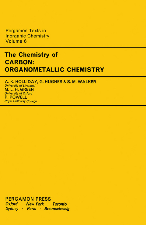 Chemistry of Carbon -  A. K. Holliday,  G. Hughes,  S. M. Walker