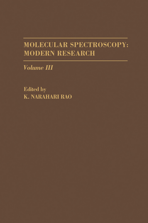 Molecular Spectroscopy: Modern Research V3 - 
