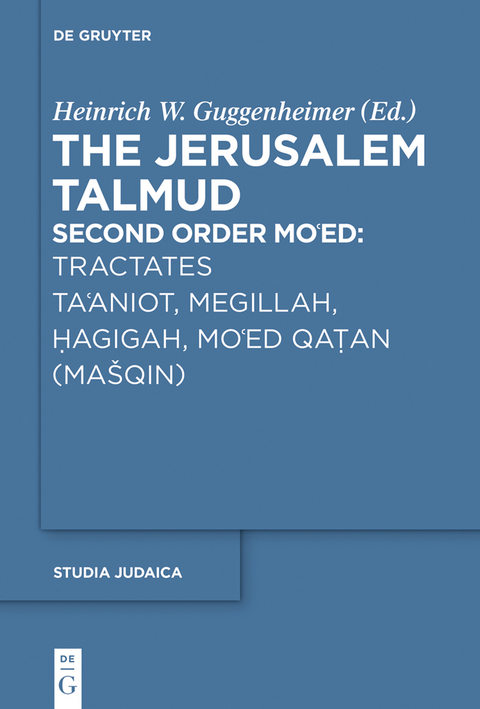 Tractates Ta'aniot, Megillah, Hagigah and Mo'ed Qatan (Ma?qin) - 