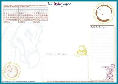 The Dodo Jotter Pad - A3 Desk Sized Jotter-Scribble-Doodle-to-do-List-Tear-off-Notepad - Rebecca Jay