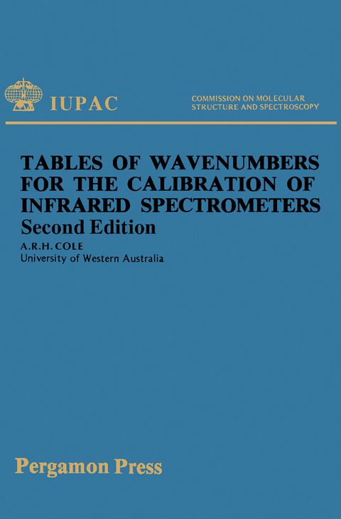 Tables of Wavenumbers for the Calibration of Infrared Spectrometers -  A.R.H. Cole
