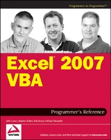 Excel 2007 VBA Programmer's Reference -  Michael Alexander,  Rob Bovey,  Stephen Bullen,  John Green