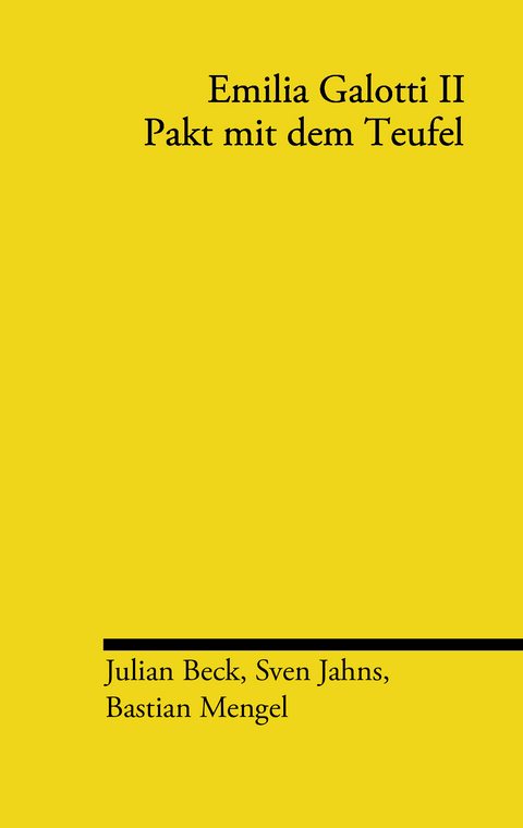 Emilia Galotti II - Julian Beck, Sven Jahns, Bastian Mengel