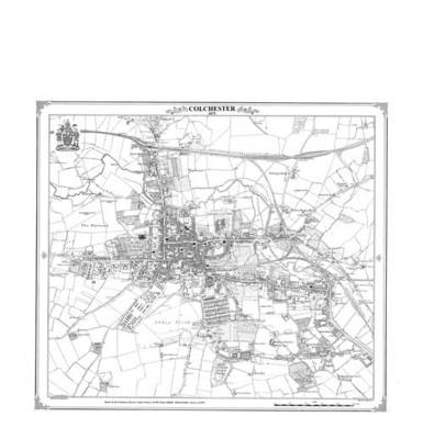 Colchester 1875 Heritage Cartography Victorian Town Map - Peter J. Adams