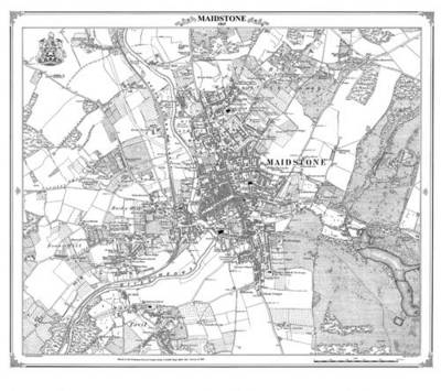 Maidstone 1865 Heritage Cartography Victorian Town Map - Peter J. Adams