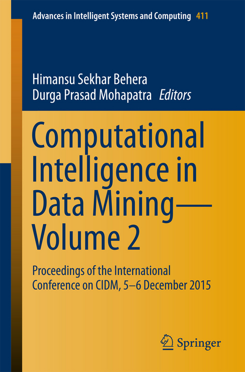 Computational Intelligence in Data Mining—Volume 2 - 