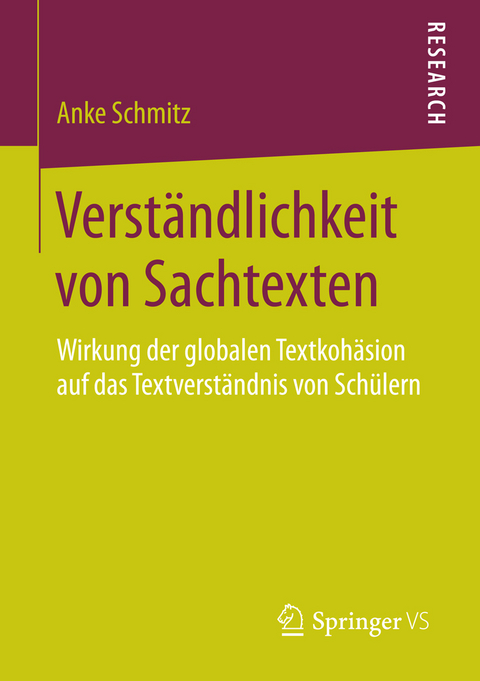 Verständlichkeit von Sachtexten - Anke Schmitz