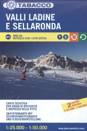 Valli Ladine e Sellaronda ski map (2 maps)