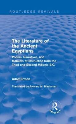 Literature of the Ancient Egyptians -  Adolf Erman