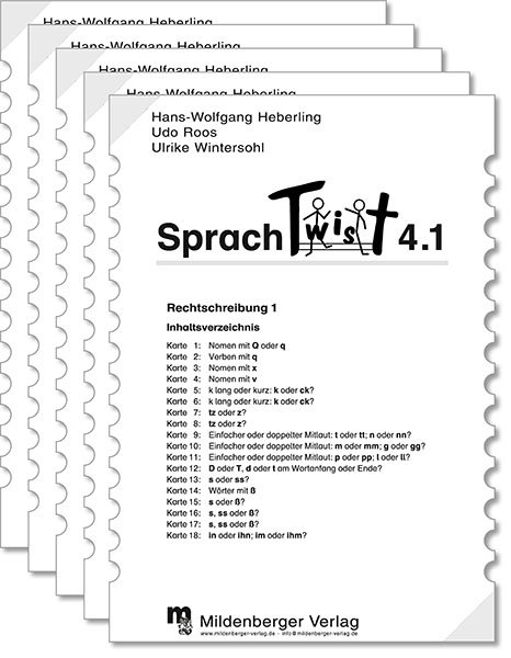 Sprachtwist. Lesen - Spannen - Kontrollieren / 4. Schuljahr: Arbeitskarten mit Selbstkontrolle für Deutsch: 5 Arbeitskartenprogramme mit je 18 Karten - Wolfgang Heberling, Udo Roos, Ulrike Wintersohl