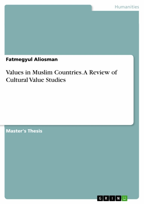 Values in Muslim Countries. A Review of Cultural Value Studies -  Fatmegyul Aliosman