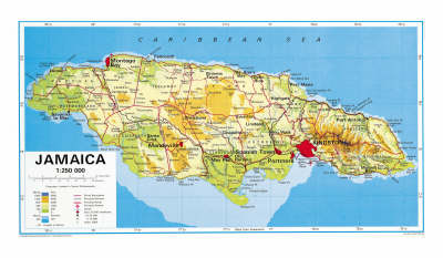 Philips Wall Map Jamaica