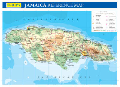 Philip's Jamaica Wall Map