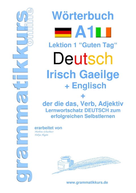 Wörterbuch Deutsch - Irisch Gaeilge -  Englisch Niveau A1 -  Marlene Schachner,  Edouard Akom