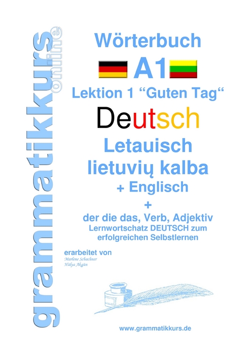 Wörterbuch Deutsch - Litauisch - Englisch Niveau A1 -  Edouard Akom,  Marlene Schachner