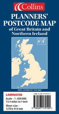 Planners’ Postcode Area Map of Great Britain and Northern Ireland