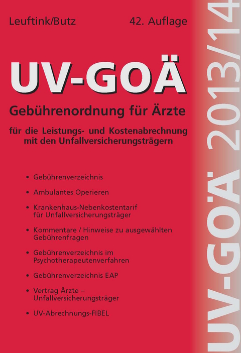 UV-GOÄ Gebührenordnung für Ärzte - Detlef Leuftink