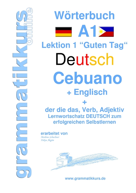 Wörterbuch Deutsch - Cebuano - Englisch Niveau A1 -  Edouard Akom,  Marlene Schachner