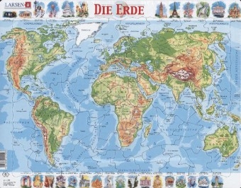 Die Erde, physisch (Kinderpuzzle)