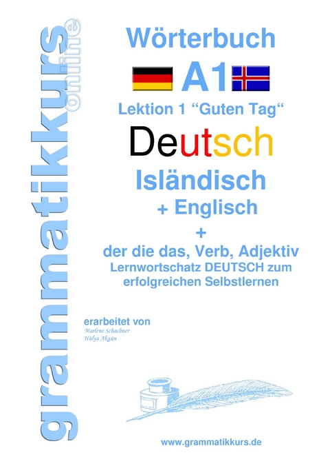 Wörterbuch Deutsch - Isländisch - Englisch Niveau A1 -  Marlene Schachner,  Edouard Akom