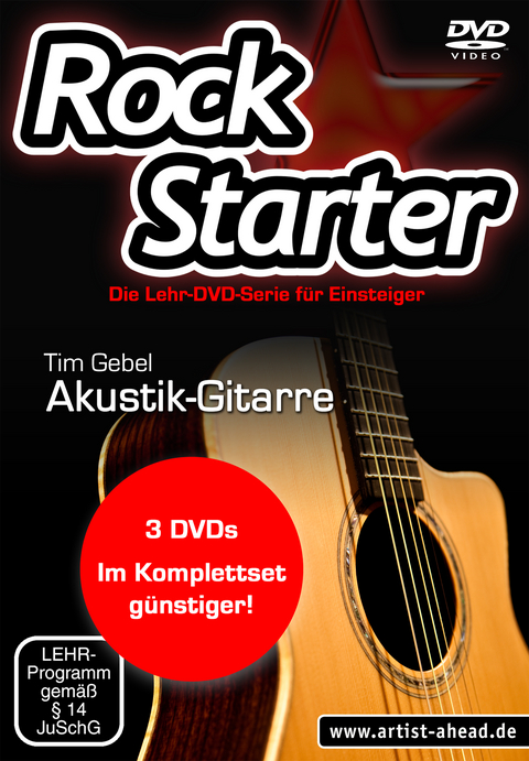 Rockstarter 1-3 - Akustikgitarre (3 DVDs) - Tim Gebel