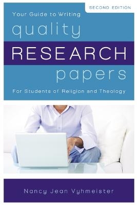 Quality Research Papers - Nancy Jean Vyhmeister