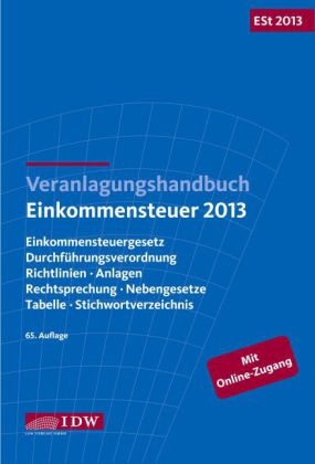 Veranlagungshandbuch Einkommensteuer 2013: ESt 2013 - 