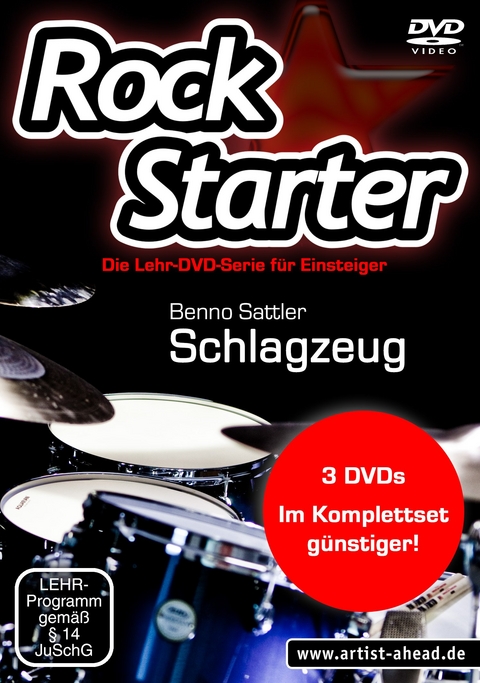 Rockstarter Vol. 1-3 - Schlagzeug (3 DVDs) - Benno Sattler