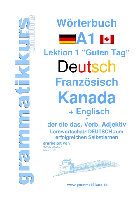 Wörterbuch Deutsch - Französisch Kanada - Englisch Niveau A1 -  Marlene Schachner,  Edouard Akom
